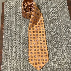 XMI PLATINUM Orange and Brown Patterned Tie